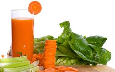 Jus de carotte et légumes de la gastrite