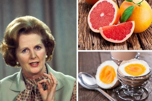 Nourriture diététique de Margaret Thatcher et Maggi